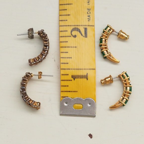 Lot of 2 Crescent Earrings - Picture 10 of 10